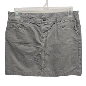 J. Crew Gray Miniskirt Womens 8 Short Denim Straight Classiccore Normcore Preppy